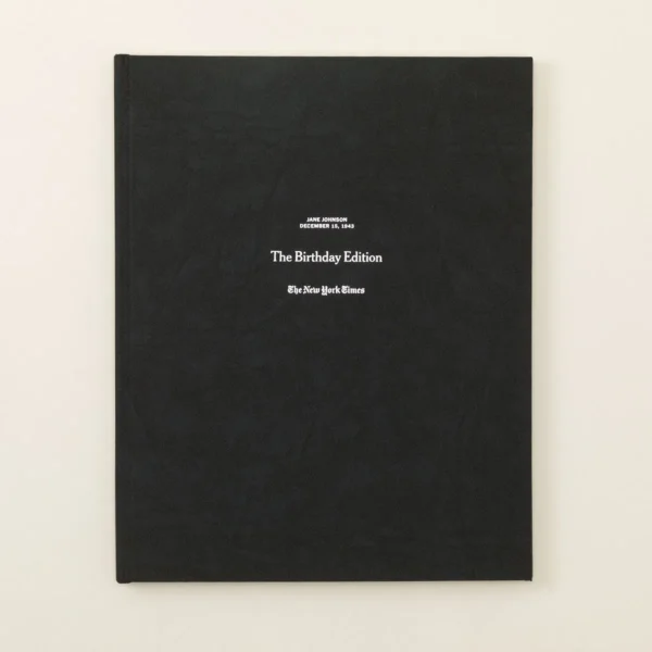 New York Times Premium Custom Birthday Book, Premium Birthday Book