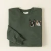 Custom Pet Embroidered Sweatshirt, 2 Pets