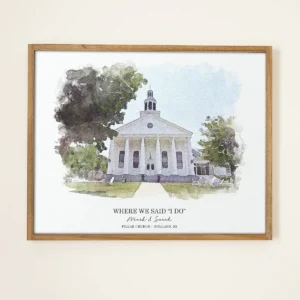 Where it All Began Couple Art, 11 x 14 Framed
