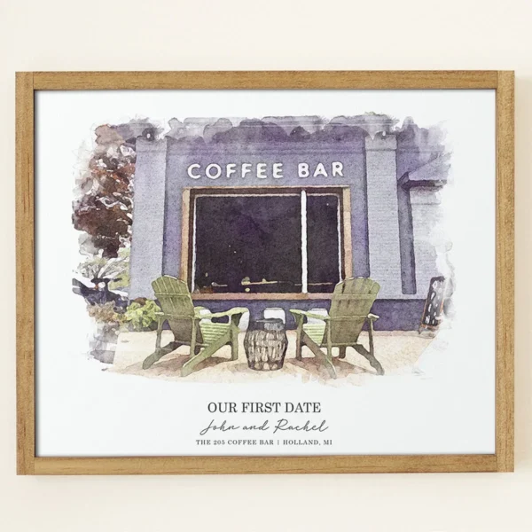 Where it All Began Couple Art, 11 x 14 Framed
