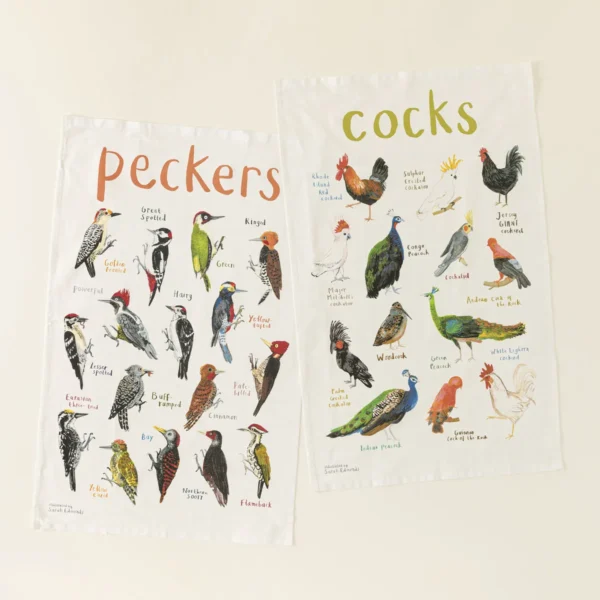Fowl Language Tea Towel - Peckers & Cocks