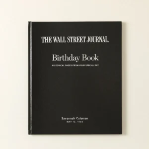 Wall Street Journal Custom Birthday Book, Wall Street Journal Custom Birthday Book