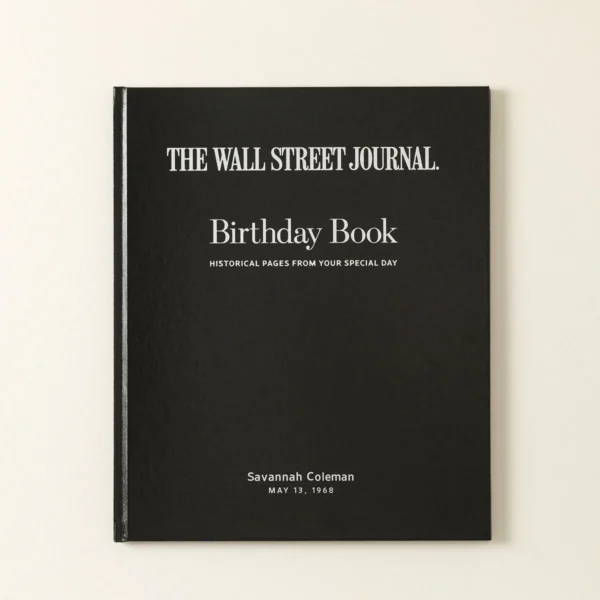 Wall Street Journal Custom Birthday Book, Wall Street Journal Custom Birthday Book