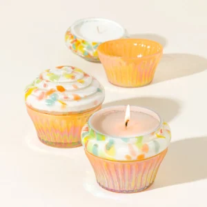 Birthday Cupcake Glass Candle