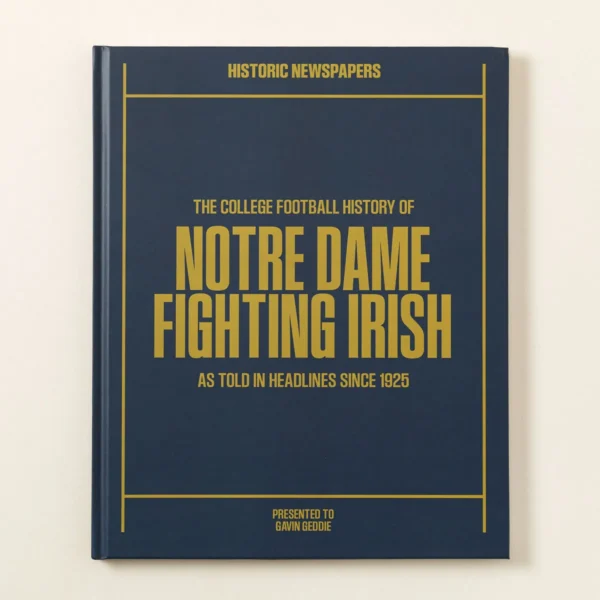 Personalized College Football History Books
